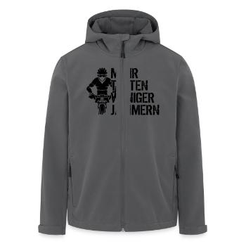 Mehr treten weniger jammern - Recycelte Männer Softshell-Jacke von Stanley/Stella - Schwarz - Vorne - AI Model Male 185 light (185cm)