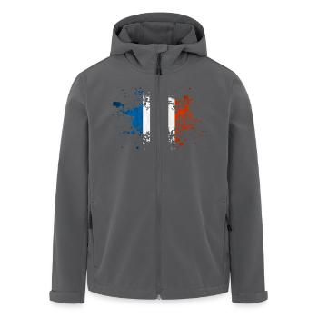 france eclaboussure - Veste softshell homme en polyester recyclé Stanley/Stella - noir - Devant - AI Model Male 185 light (185cm)