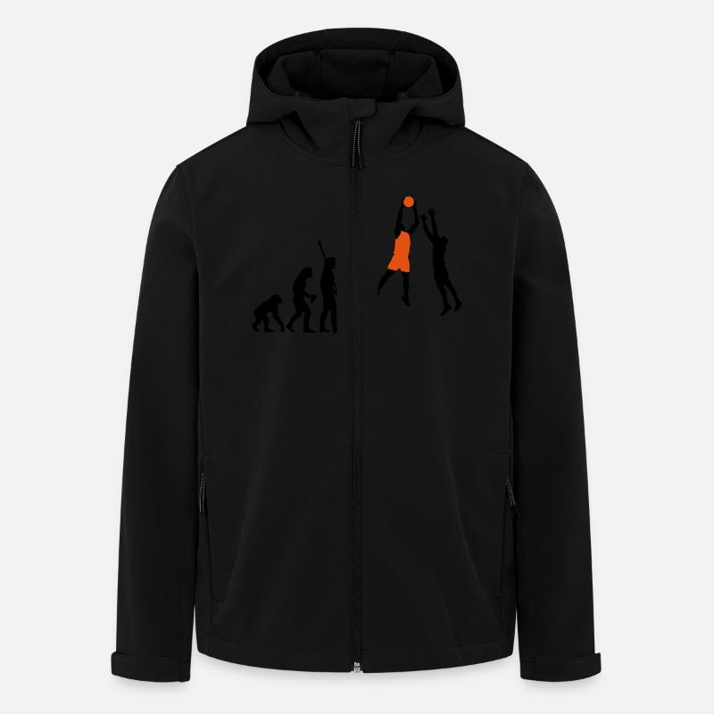 evolution_basketball_072011_f_2c - Veste softshell homme en polyester recyclé Stanley/Stella - noir