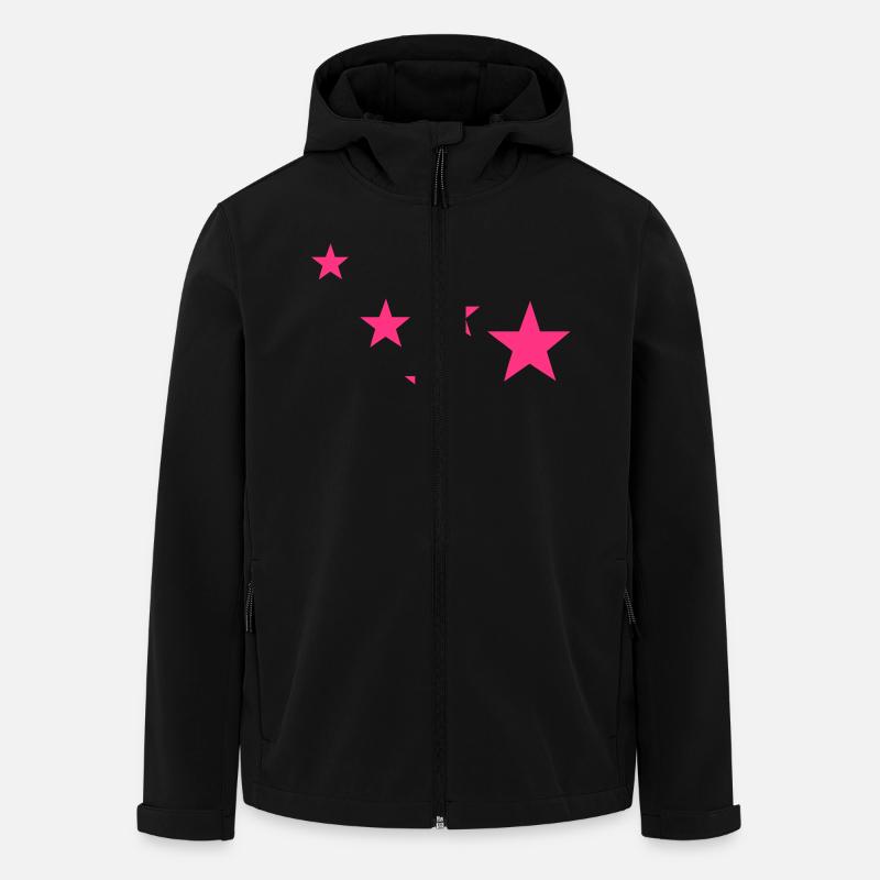 stars - Recycelte Männer Softshell-Jacke von Stanley/Stella - Schwarz
