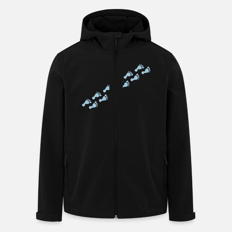 footprints - Recycelte Männer Softshell-Jacke von Stanley/Stella - Schwarz