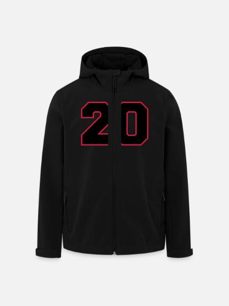 number20 - Recycelte Männer Softshell-Jacke von Stanley/Stella - Schwarz