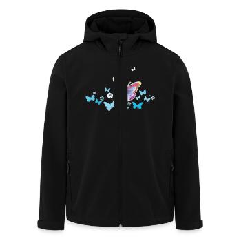 Schmetterlinge Falter Insekten Frühling Sommer - Recycelte Männer Softshell-Jacke von Stanley/Stella - Schwarz - Vorne - AI Model Male 185 light (185cm)