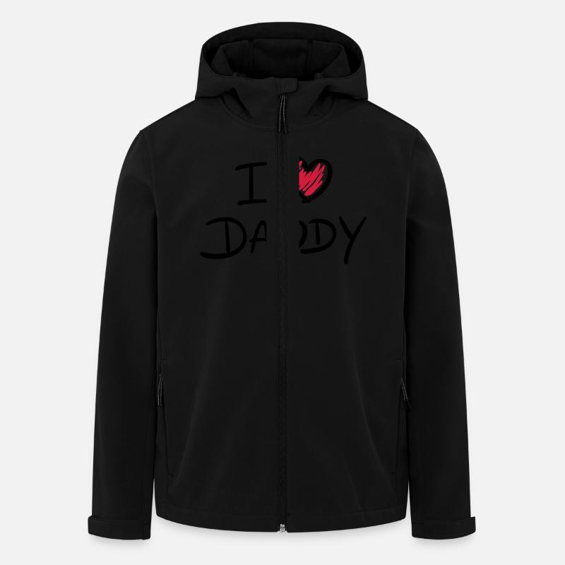i love daddy - Recycelte Männer Softshell-Jacke von Stanley/Stella - Schwarz