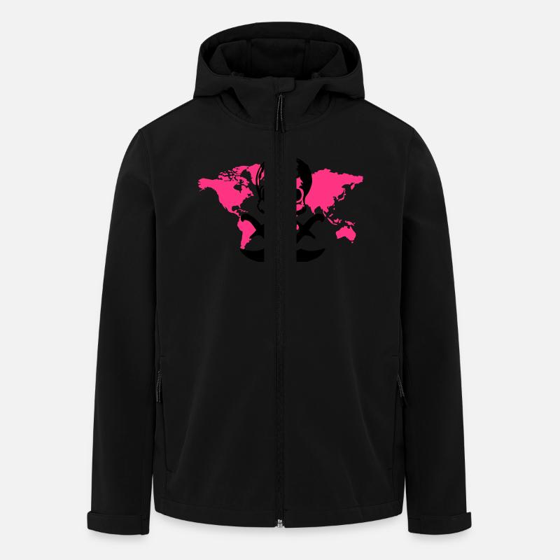 surfpirat - Recycelte Männer Softshell-Jacke von Stanley/Stella - Schwarz