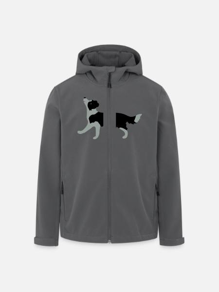 Border Collie - Men’s Recycled Softshell Jacket by Stanley/Stella - black