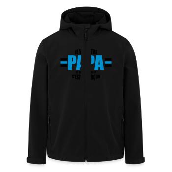 je vais être papa et devinez quoi c'est un garçon - Veste softshell homme en polyester recyclé Stanley/Stella - noir - Devant - AI Model Male 185 light (185cm)