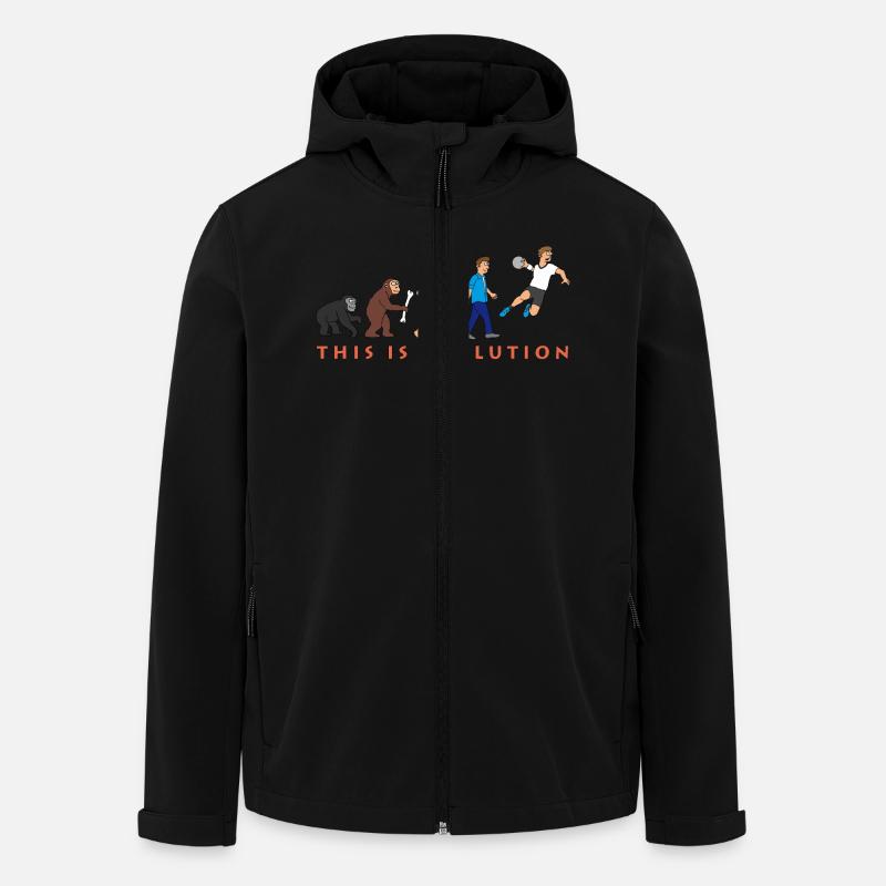 evolution_handball_comic_122012_c - Men’s Recycled Softshell Jacket by Stanley/Stella - black