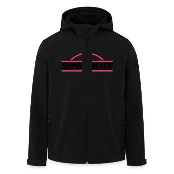 super_sister_qa2 - Recycelte Männer Softshell-Jacke von Stanley/Stella - Schwarz - Vorne - AI Model Male 185 light (185cm)
