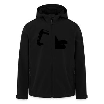 digger truck construction machine - Men’s Recycled Softshell Jacket by Stanley/Stella - black - Front - AI Model Male 185 light (185cm)