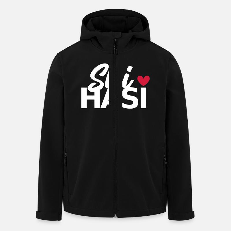 Ski Hasi mit Herz - Recycelte Männer Softshell-Jacke von Stanley/Stella - Schwarz