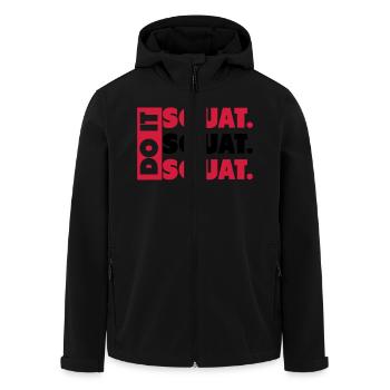 Do It. Squat.Squat.Squat - Recycelte Männer Softshell-Jacke von Stanley/Stella - Schwarz - Vorne - AI Model Male 185 light (185cm)