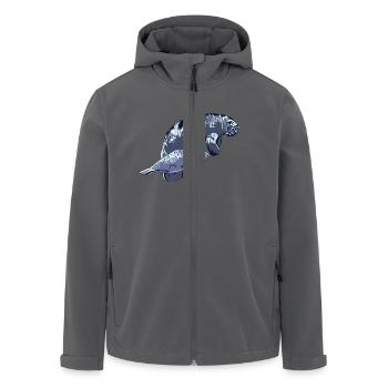 Seekuh mit Baby oS - Recycelte Männer Softshell-Jacke von Stanley/Stella - Schwarz - Vorne - AI Model Male 185 light (185cm)