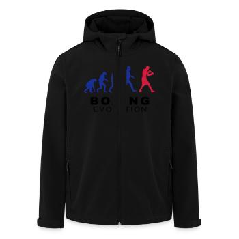 Boxing evolution - Recycelte Männer Softshell-Jacke von Stanley/Stella - Schwarz - Vorne - AI Model Male 185 light (185cm)