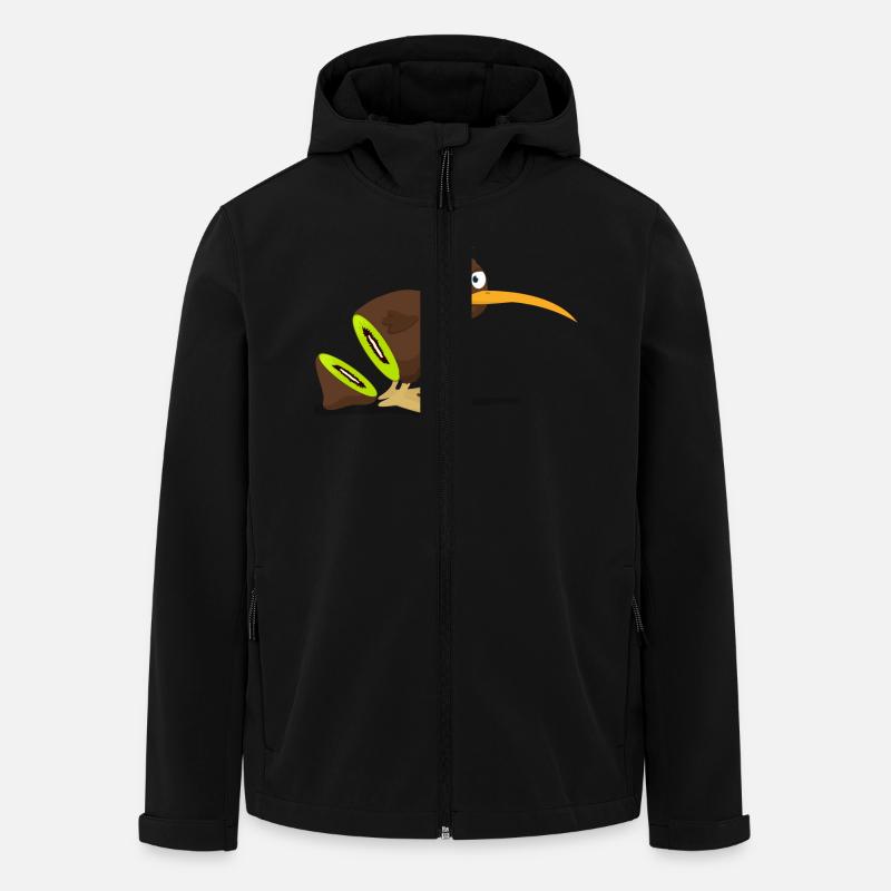 Kiwi bird - Men’s Recycled Softshell Jacket by Stanley/Stella - black