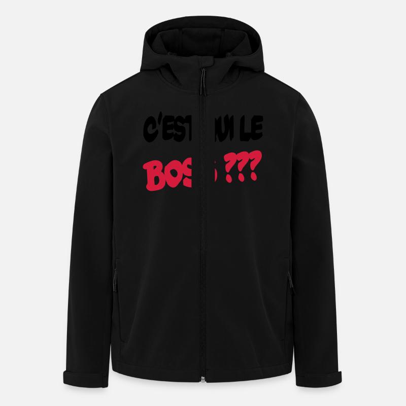 C'est qui le boss ? - Recycelte Männer Softshell-Jacke von Stanley/Stella - Schwarz