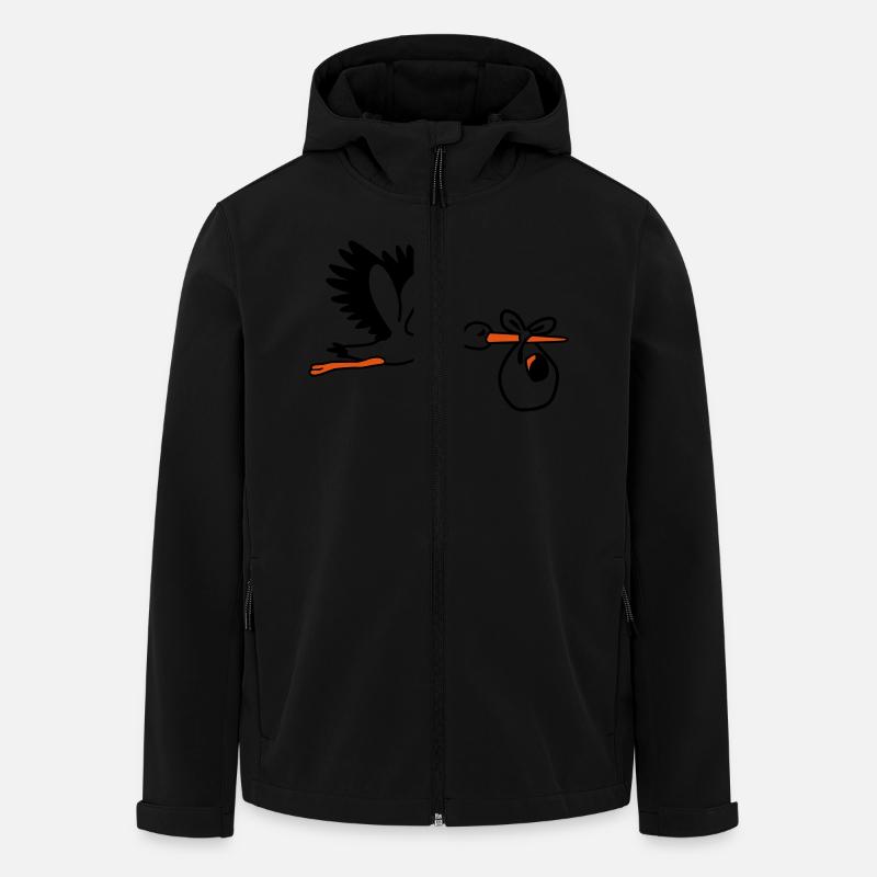 Storch - Recycelte Männer Softshell-Jacke von Stanley/Stella - Schwarz