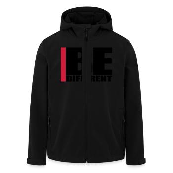 Cool Be Different Logo - Veste softshell homme en polyester recyclé Stanley/Stella - noir - Devant - AI Model Male 185 light (185cm)