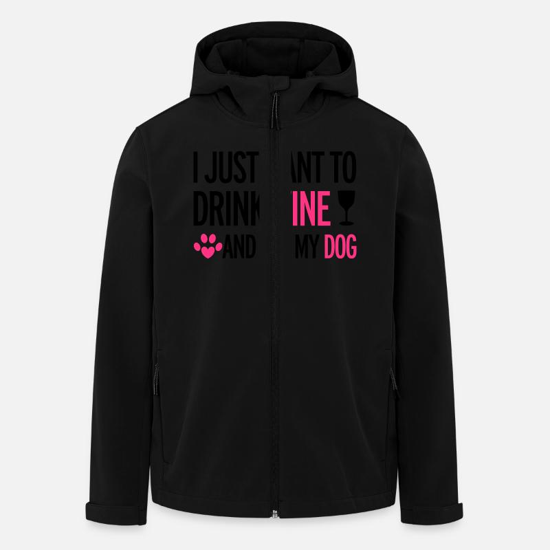 Wine - Men’s Recycled Softshell Jacket by Stanley/Stella - black