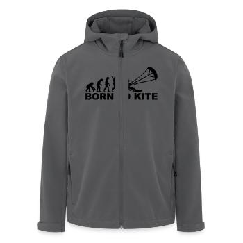 Evolution Born to Kite - Men’s Recycled Softshell Jacket by Stanley/Stella - black - Front - AI Model Male 185 light (185cm)