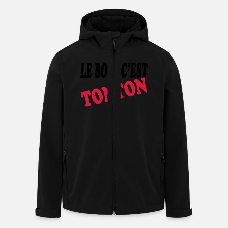 Le boss c'est tonton - Veste softshell homme en polyester recyclé Stanley/Stella - noir