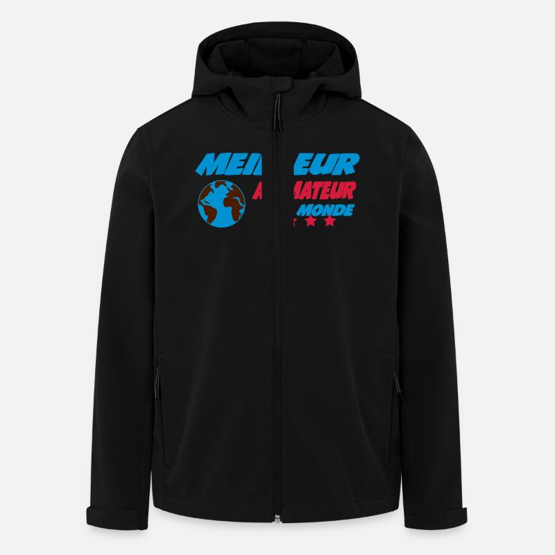 Meilleur animateur du monde - Recycelte Männer Softshell-Jacke von Stanley/Stella - Schwarz
