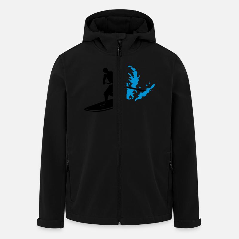 paddleboard - Veste softshell homme en polyester recyclé Stanley/Stella - noir