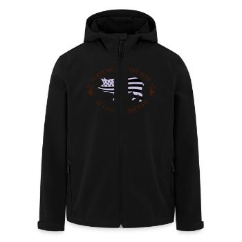 BRETAGNE - GWENN HA DU - COCHON BRETON - Veste softshell homme en polyester recyclé Stanley/Stella - noir - Devant - AI Model Male 185 light (185cm)
