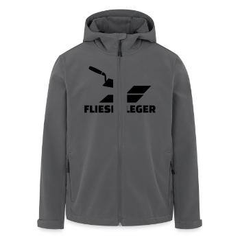 Fliesenleger - Recycelte Männer Softshell-Jacke von Stanley/Stella - Schwarz - Vorne - AI Model Male 185 light (185cm)