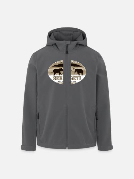 Serengeti - Elephant - Elefant - Recycelte Männer Softshell-Jacke von Stanley/Stella - Schwarz