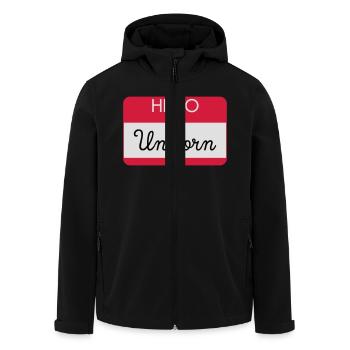 Hello I'm A Unicorn - Veste softshell homme en polyester recyclé Stanley/Stella - noir - Devant - AI Model Male 185 light (185cm)