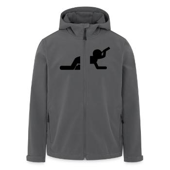 saeufer - Recycelte Männer Softshell-Jacke von Stanley/Stella - Schwarz - Vorne - AI Model Male 185 light (185cm)