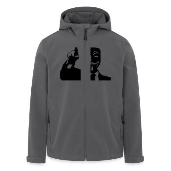 anonymous_01 - Recycelte Männer Softshell-Jacke von Stanley/Stella - Schwarz - Vorne - AI Model Male 185 light (185cm)