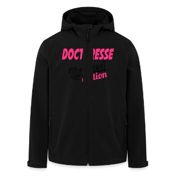 Docteur / Infirmier / Kiné / Médecin / Doctoresse - Men’s Recycled Softshell Jacket by Stanley/Stella - black - Front - AI Model Male 185 light (185cm)