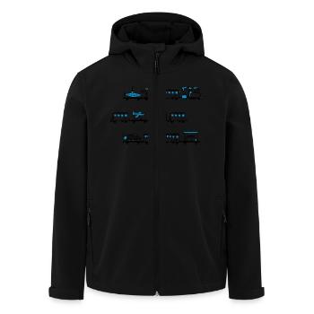 Lokomotivführer-T-Shirt - Recycelte Männer Softshell-Jacke von Stanley/Stella - Schwarz - Vorne - AI Model Male 185 light (185cm)