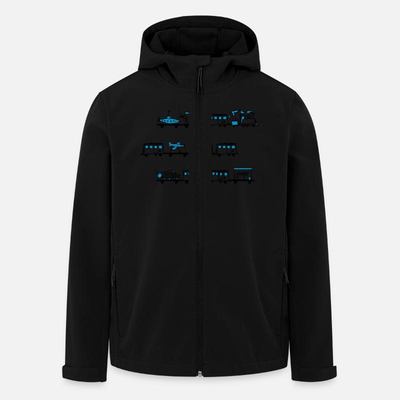 Lokomotivführer-T-Shirt - Recycelte Männer Softshell-Jacke von Stanley/Stella - Schwarz