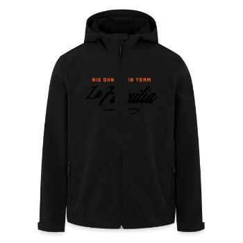 nie ohne mein team familia - Recycelte Männer Softshell-Jacke von Stanley/Stella - Schwarz - Vorne - AI Model Male 185 light (185cm)