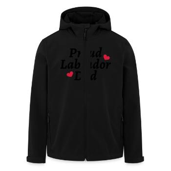 Proud Labrador Dad - Recycelte Männer Softshell-Jacke von Stanley/Stella - Schwarz - Vorne - AI Model Male 185 light (185cm)