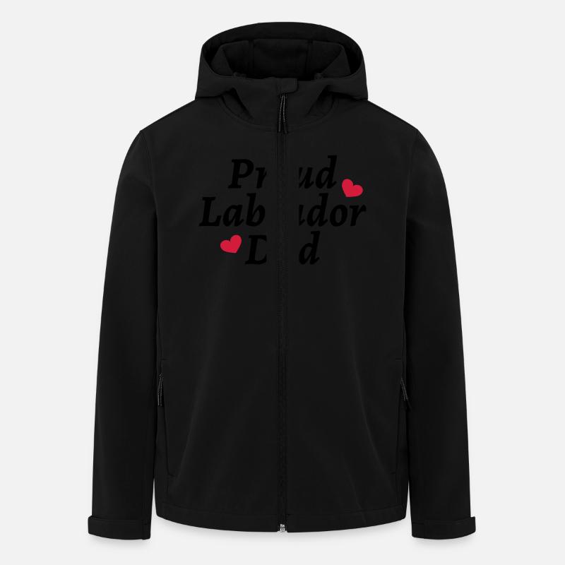 Proud Labrador Dad - Men’s Recycled Softshell Jacket by Stanley/Stella - black