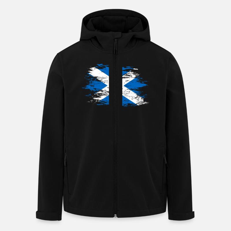 Schottland Flagge used - Recycelte Männer Softshell-Jacke von Stanley/Stella - Schwarz