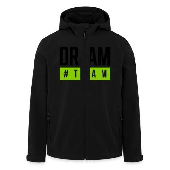 Dream Team Hashtag - Men’s Recycled Softshell Jacket by Stanley/Stella - black - Front - AI Model Male 185 light (185cm)