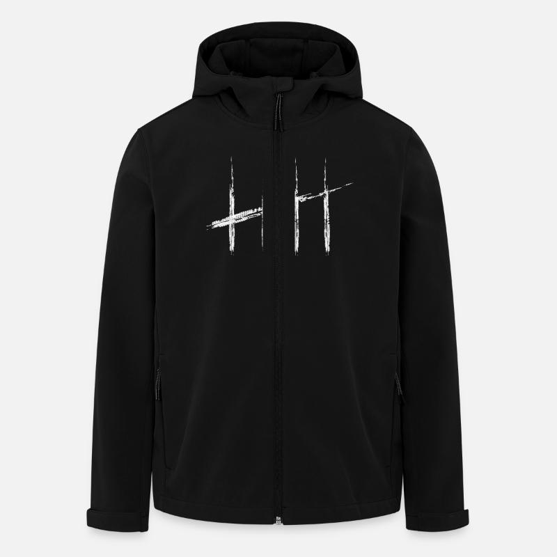 WHITE Five Stripes II - Men’s Recycled Softshell Jacket by Stanley/Stella - black