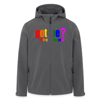 got me ill do your body good - Men’s Recycled Softshell Jacket by Stanley/Stella - black - Front - AI Model Male 185 light (185cm)