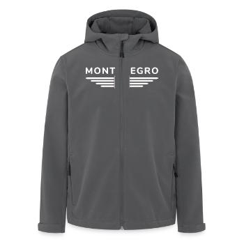Montenegro Design – Découvrez les Balkans - Veste softshell homme en polyester recyclé Stanley/Stella - noir - Devant - AI Model Male 185 light (185cm)