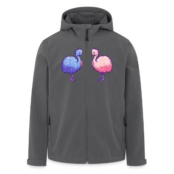 Strauß Paar Liebe Valentinstag - Recycelte Männer Softshell-Jacke von Stanley/Stella - Schwarz - Vorne - AI Model Male 185 light (185cm)