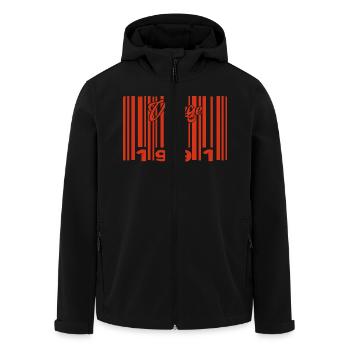 Vintage 191 Born In 191 34 Years Bar Code Birthday - Men’s Recycled Softshell Jacket by Stanley/Stella - black - Front - AI Model Male 185 light (185cm)