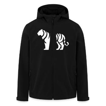 Tiger Animal - Recycelte Männer Softshell-Jacke von Stanley/Stella - Schwarz - Vorne - AI Model Male 185 light (185cm)