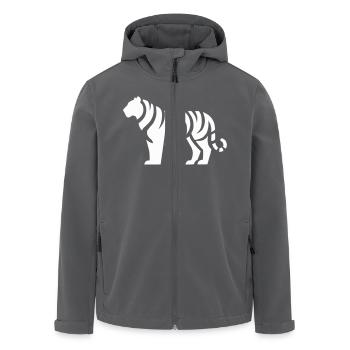 Tiger Animal - Recycelte Männer Softshell-Jacke von Stanley/Stella - Anthrazit - Vorne - AI Model Male 185 light (185cm)
