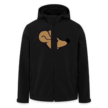 souris souris mignon petit rat rongeur amical - Veste softshell homme en polyester recyclé Stanley/Stella - noir - Devant - AI Model Male 185 light (185cm)