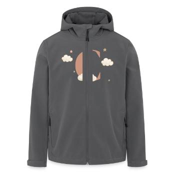 Buchstabe c bewölkt Sterne - Recycelte Männer Softshell-Jacke von Stanley/Stella - Schwarz - Vorne - AI Model Male 185 light (185cm)